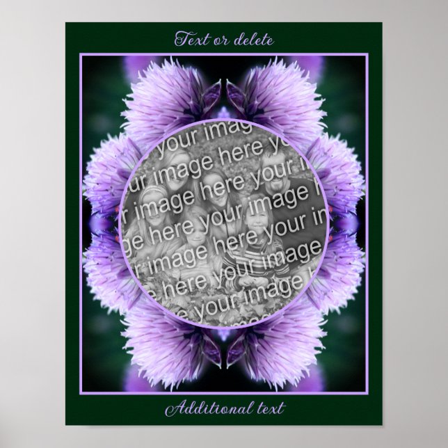 Poster Allium Violet Personnalisé Créer Votre Propre Phot (Devant)