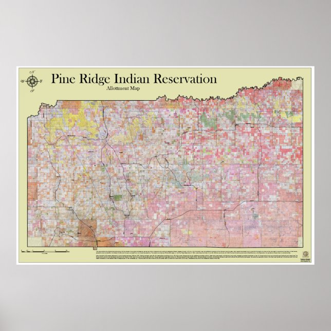 Poster Allocations de réservation Pine Ridge (avec topogr (Devant)