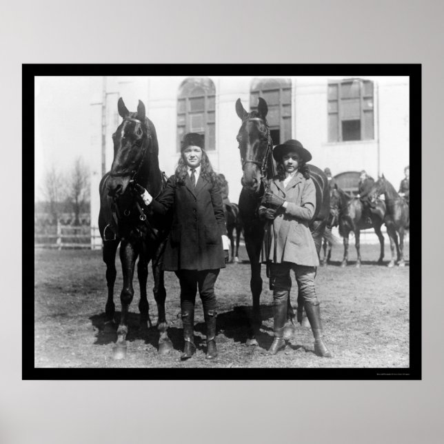 Poster Allons à cheval équitation 1921 (Devant)