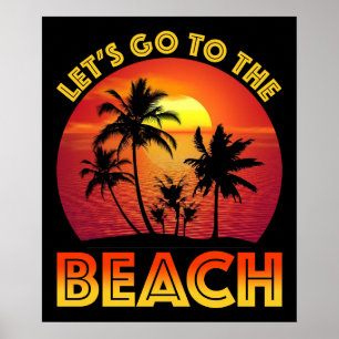 Poster Allons à la Plage