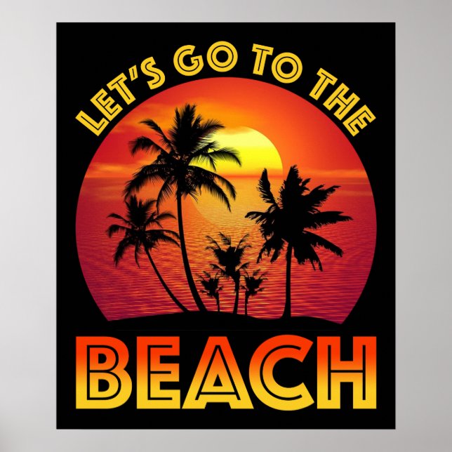 Poster Allons à la Plage (Devant)
