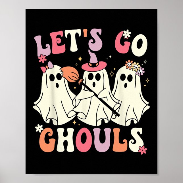 Poster Allons Gouls Halloween Ghost Costume Retro Groo (Devant)