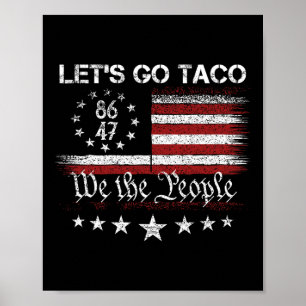 Poster Allons Taco 8647 Drapeau États-Unis 86 47 Hommes F