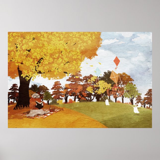 Poster Allons voler un cerf-volant (Devant)