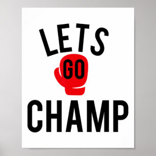 Poster Allons-y Champ Graphique Boxe