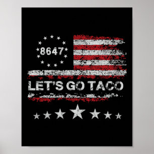 Poster Allons-y Taco 8647 Drapeau américain 86 47 Hommes 
