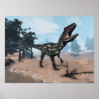 Allosaurus dinosaure rugissement - rendu 3D