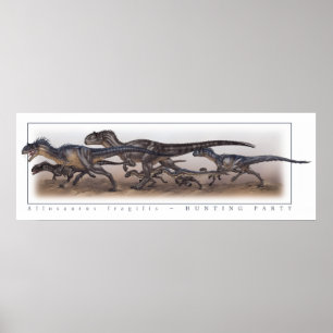 Poster Allosaurus Hunter Party