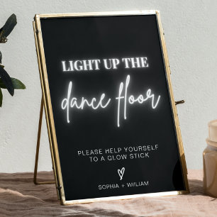 Poster Allumez le plancher de danse   Signe de bâtonnet