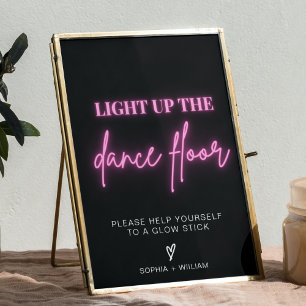 Poster Allumez le plancher de danse   Signe de bâtonnet