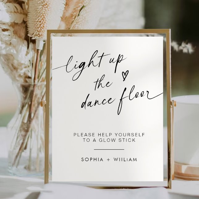 Poster Allumez le plancher de danse | Signe de bâtonnet (Créateur téléchargé)