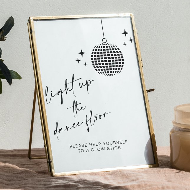 Poster Allumez le plancher de danse | Signe de bâtonnet (Créateur téléchargé)