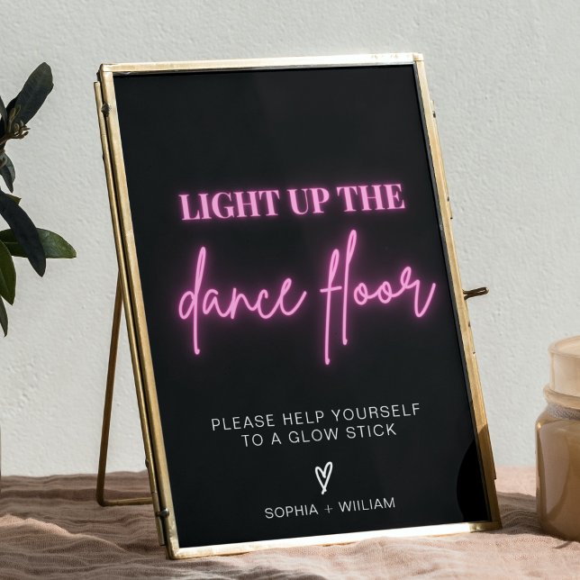 Poster Allumez le plancher de danse | Signe de bâtonnet (Créateur téléchargé)