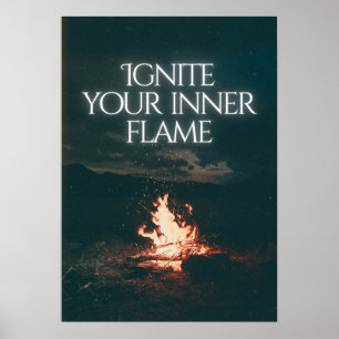 Poster Allumez votre flamme intérieure. Motivation 