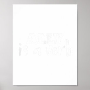 Poster Ally Est Un Verbe Fier Ally Gay pride