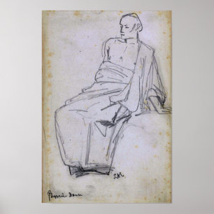 Poster Alma-Tadema - Étude D'Un Da Pyrrhique Figure Assis