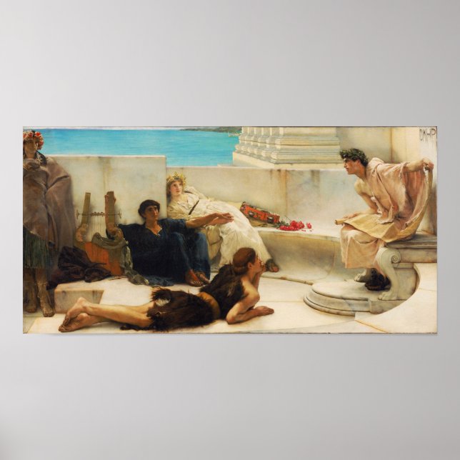 Poster Alma-Tadema - Lecture De Homer (Devant)