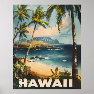 Poster Aloha Attend : Une Hawaii Vintage