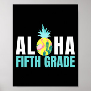 Poster Aloha Cinquième Année Retour À L'École Enseignants