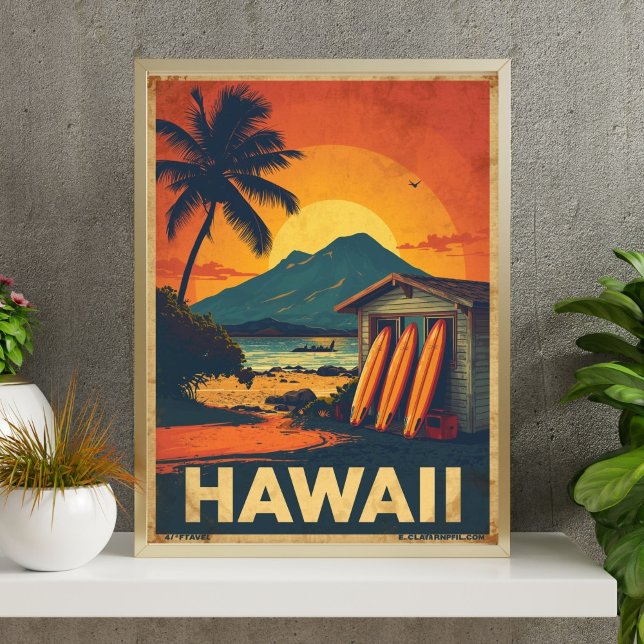 Poster Aloha Coast – Retro Hawaii Travel  (Créateur téléchargé)