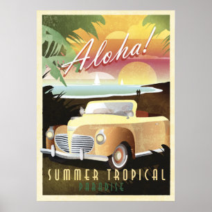Poster Aloha ! Paradis tropical d'été