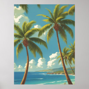 Poster Aloha Voyage Hawaïen De Style vintage De Hawaii