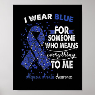 Poster Alopecia Areata Sensibilisation Je Porte Du Bleu P