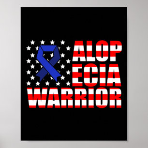 Poster Alopecia Sensibilisation Perte de cheveux Guerrier