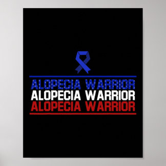 Poster Alopecia Sensibilisation Perte de cheveux Guerrier