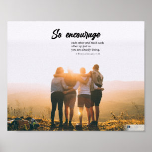 Poster Alors Encouragez (1 Thessaloniciens 5:11)
