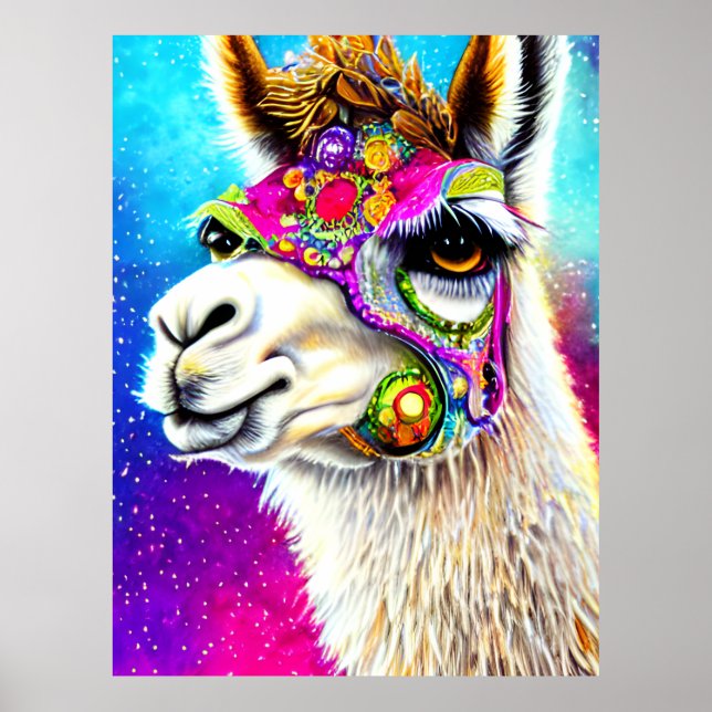 Poster Alpaca cosmique (Devant)