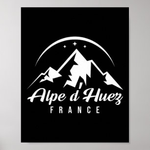 Poster Alpe D'huez France Station de ski Ski Snowboard