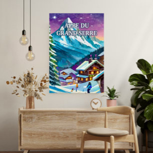 Poster Alpe du Grand Serre : Panorama Alpin