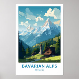 Poster Alpes bavaroises Allemagne Imprimer