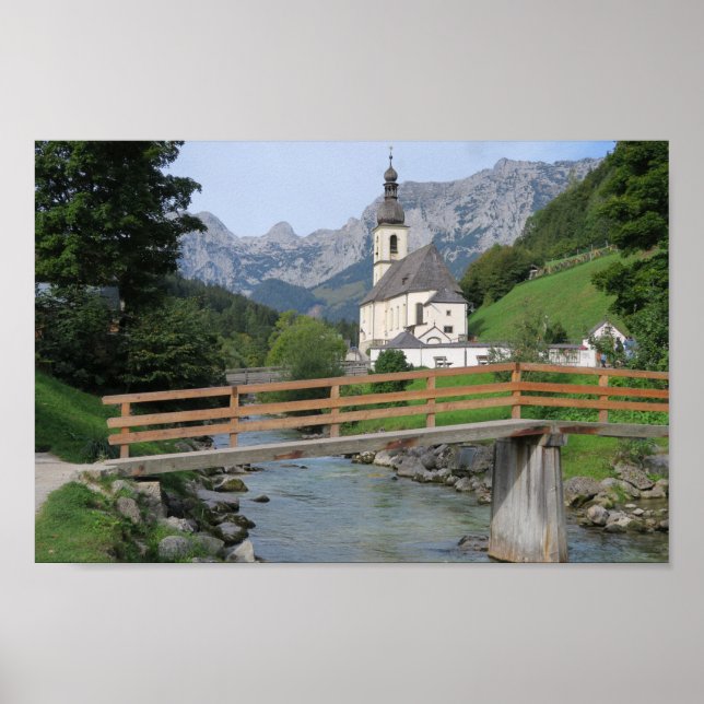 Poster Alpes bavaroises de Ramsau (Devant)