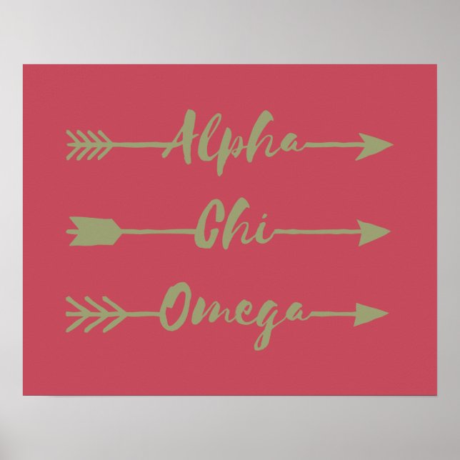 Poster Alpha Chi Omega | Flèches (Devant)