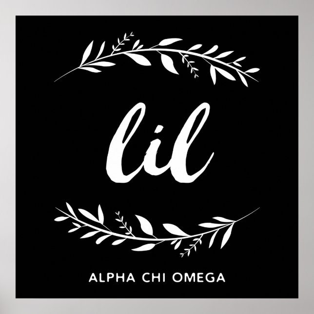 Poster Alpha Chi Omega | Lil Wreath (Devant)