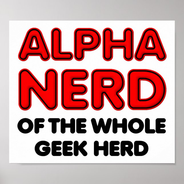 Poster Alpha Nerd Funny (Devant)