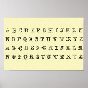 Poster Alphabet A-Z enfants École maternelle Éducatif