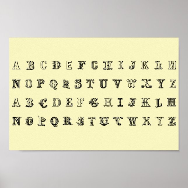 Poster Alphabet A-Z enfants École maternelle Éducative (Devant)