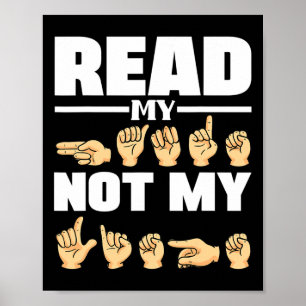 Poster Alphabet American Sing Language Asl Citation de l'