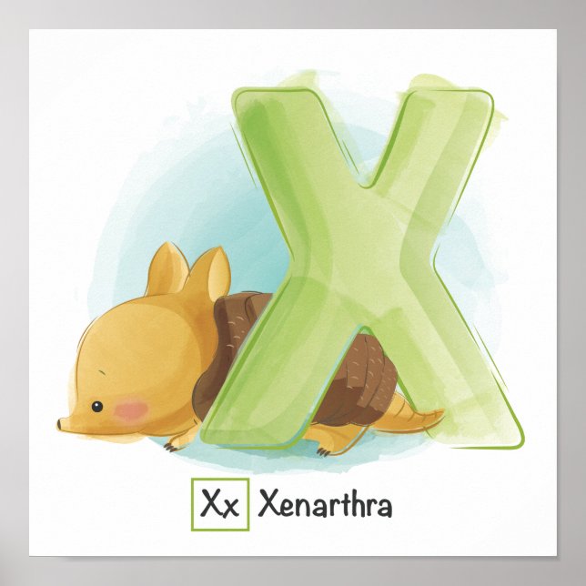 Poster Alphabet animal mignon (Devant)