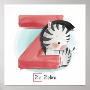 Poster Alphabet animal mignon