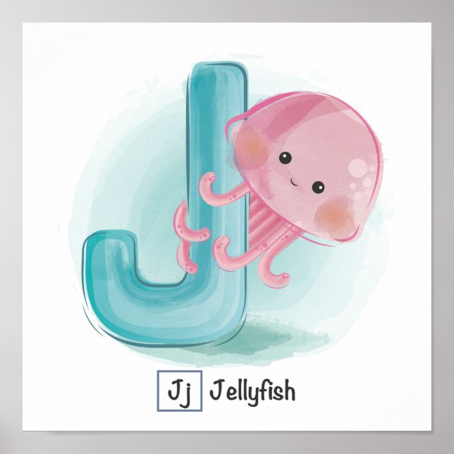 Poster Alphabet animal mignon (Devant)