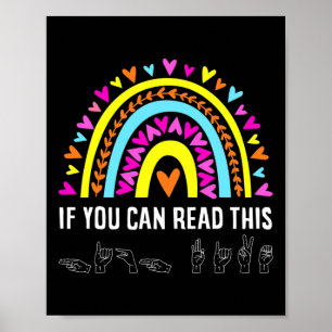 Poster Alphabet Asl Langue Des Signes Américaine Professe