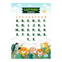 Alphabet avec des Animaux Mignons
