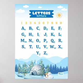 Poster Alphabet avec l'hiver