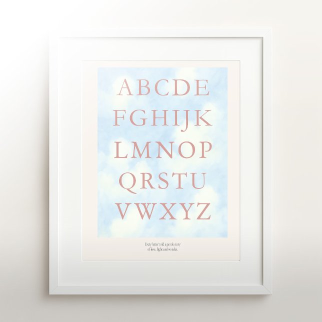 Poster Alphabet – Blush Nursery ABC Wall Art (11x14) (Créateur téléchargé)