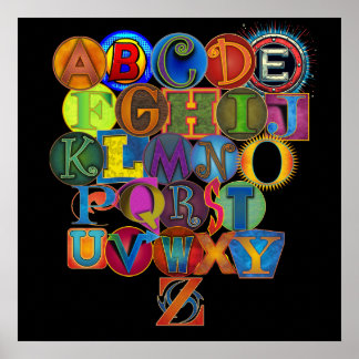 Poster Alphabet de chambre pour enfants