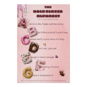 Poster Alphabet de Holy Glazed Donut